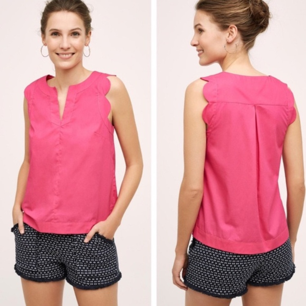 Maeve Anthropologie Scalloped Blouse!